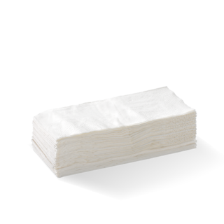Lunch Napkin 1 Ply (1/8 Fold) White - BioNapkin