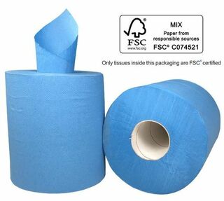 Centre Feed Paper Towel - BLUE,  2 Ply - Matthews