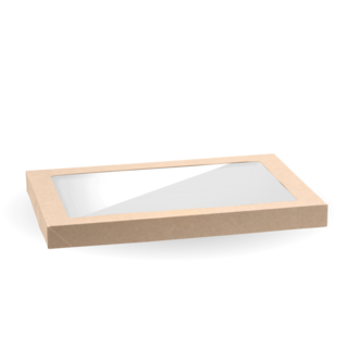Catering Tray Lid Bioboard with PLA Window Medium - Biopak