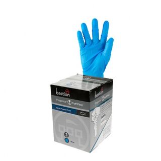 Progenics Nitrile P/F Blue Gloves Large - UniPak