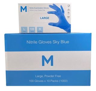 Nitrile Gloves 5.0g Sky Blue LARGE - Matthews