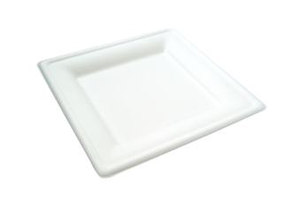 Square Plate 20x20cm Bagasse, Pack 50 - Vegware