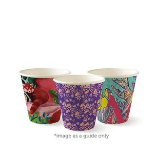 8oz Coffee Cups Art Series (90mm) Single Wall - BioPak