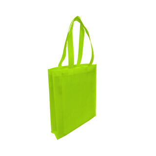 Tote with Gusset - LIME GREEN - Ecobags