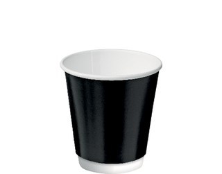 8oz Black Double Wall Paper Hot Cup - Castaway