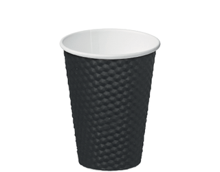 12oz Black Dimple' Paper Hot Cup - Castaway