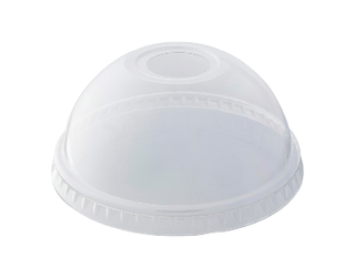 HiKleer' P.E.T Cold Cup Lid Dome, with straw hole (suit 12oz & 15 oz) - Castaway