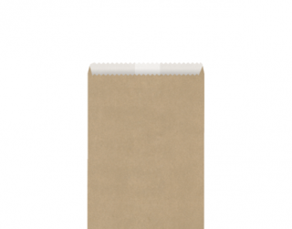 Greaseproof Lined Paper Bags #3 Flat, Brown - Castaway