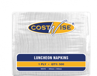 Costwise' 1 Ply Luncheon Napkins, Quarter Fold, White - Castaway
