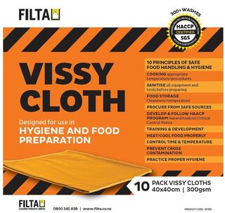 Microfibre Cloths Vissy Orange, Carton - Filta