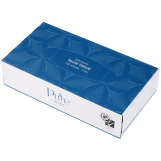 Tissues Facial 2ply, 100's - PureXcel