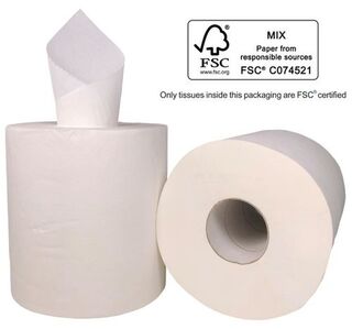 Centre Feed Paper Towel - White,  2 Ply - Matthews