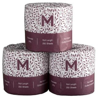 Wrapped Toilet Tissue - White, 3 Ply, 225 Sheets  - Matthews