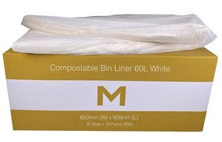Bin Liner 60L compostable White - Matthews