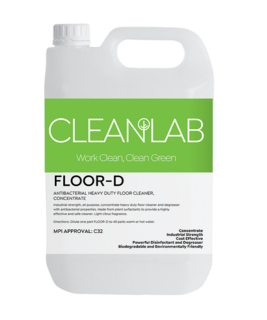 FLOOR-D - antibacterial heavy duty floor cleaner concentrate 5L - CleanLab