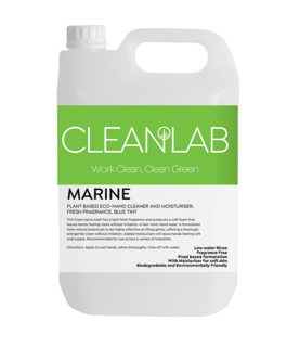 MARINE - plant based foam hand cleaner and moisturiser fresh fragrance, blue tint, 5L - CleanLab