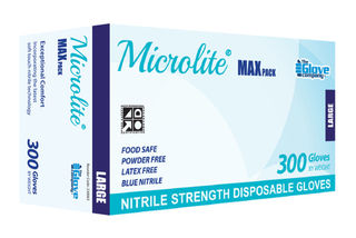 Nitrile Gloves PowderFree MEDIUM Microlite Max