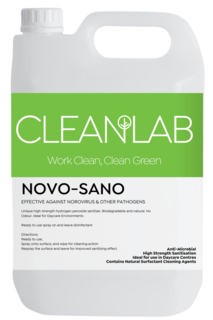 NOVO-SANO Effective Against Norovirus & Other Pathogens Surface Cleaner & Sanitiser 5L - CleanLab