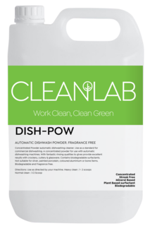 DISH POW Automatic Dishwash Powder. Fragnance Free 5L - CleanLab