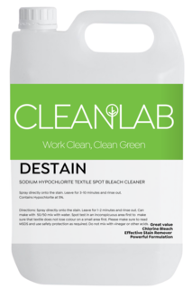DESTAIN Sodium Hypochlorite Textile Spot Bleach 5L - CleanLab