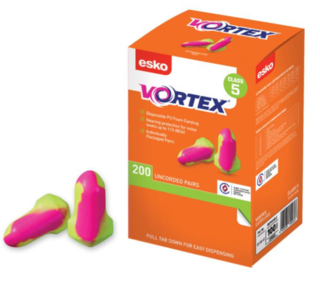 Vortex® T-Shaped Hi-Vis Uncorded Earplugs - Esko