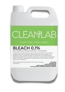 Bleach 0.1% 20L Ready to Use - Cleanlab