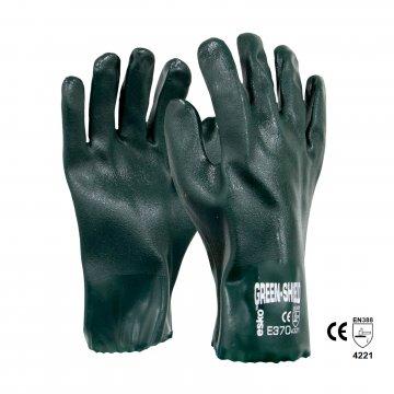 GREEN SHIELD' PVC double dipped glove, 27cm - Esko