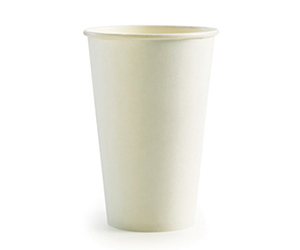 16oz Coffee Cups White (90mm) Single Wall - BioPak