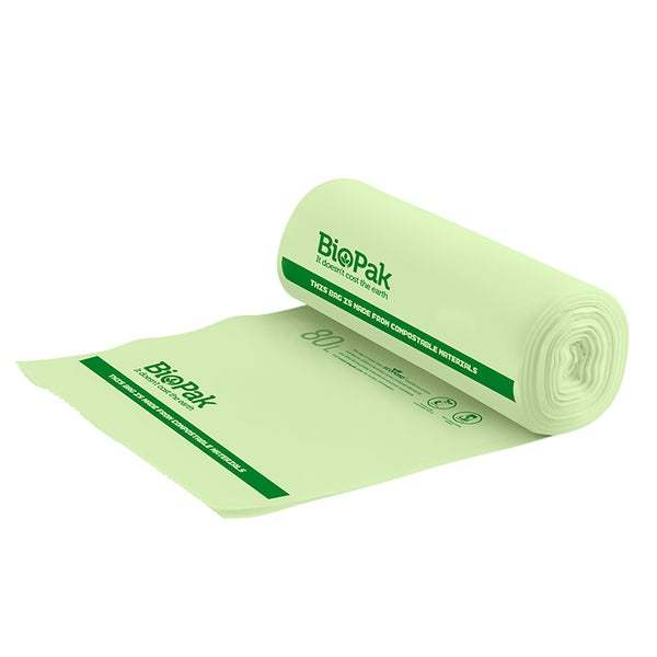 80L Bin Liner Green - BioPlastic