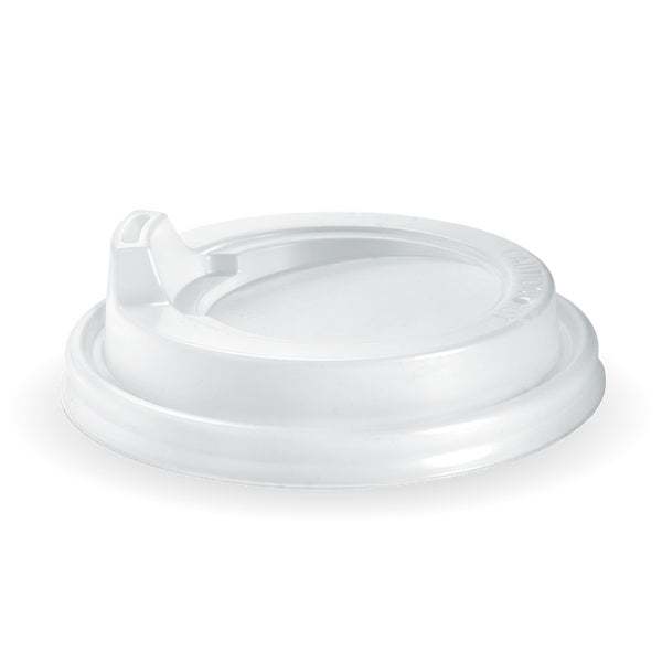 Hot Cup Lid Sipper Large 90mm (To Fit 12,16,20oz) White - BioPak