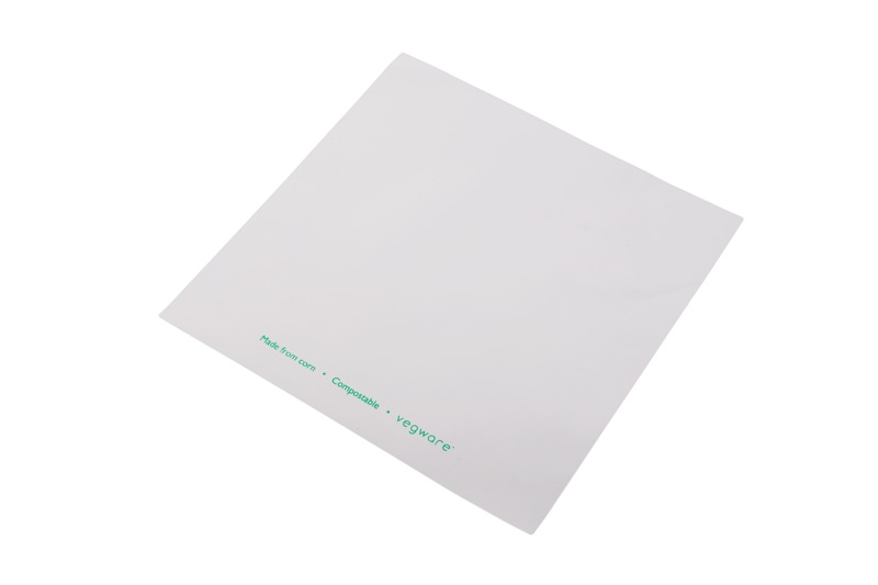 Clear/white PLA bag 190x190mm - Vegware
