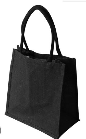 Laminated Supermarket Shopper Bag BLACK - Ecobags