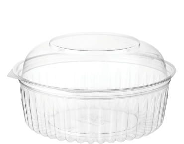 Eco-Smart' Clearview' Food Bowls 24 oz Hinged Dome Lid, Clear - Castaway