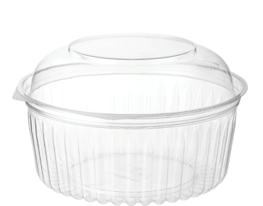 Eco-Smart' Clearview' Food Bowls 32 oz Hinged Dome Lid, Clear - Castaway