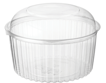 Eco-Smart' Clearview' Food Bowls 48 oz Hinged Dome Lid, Clear - Castaway