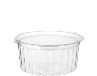 Eco-Smart' Clearview' Food Bowls 12 oz Hinged Flat Lid, Clear - Castaway