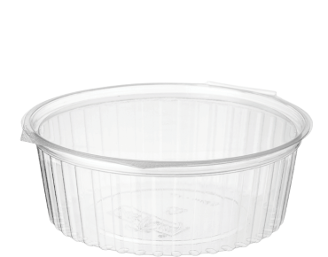 Eco-Smart' Clearview' Food Bowls 24 oz Hinged Flat Lid, Clear - Castaway