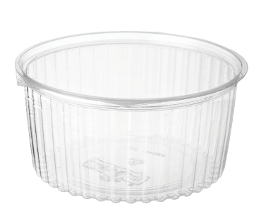 Eco-Smart' Clearview' Food Bowls 48 oz Hinged Flat Lid, Clear - Castaway