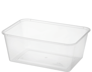 MicroReady' Rectangular Takeaway Containers 1000 ml, Clear - Castaway