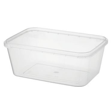 Locksafe' Rectangular Tamper Evident Containers 1000 ml, Clear - Castaway