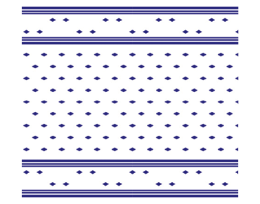 Paper Table Cover Roll, Diamond Pattern, 30m x 112cm Blue - Castaway