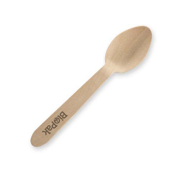 10cm Wooden Coated Tea Spoon - BioPak