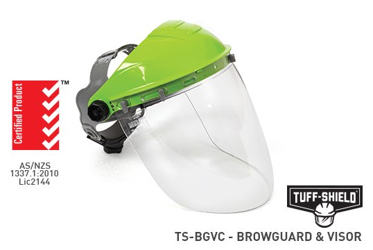 TUFF-SHIELD' Browguard & Visor Combo,  Clear Lens - Esko