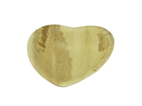 15cm heart palm dish, Pack 25 - Vegware