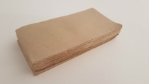 Serviette 2-ply unbleached Quilted 40x40cm dinner 1/8 fold, Carton 900 - Vegware