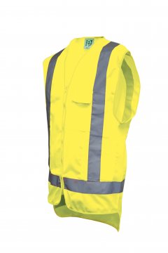 Good2Glow Yellow Hi-Vis Vest, Phone, Pen, ID & Inside Pockets 3X-LARGE - Esko
