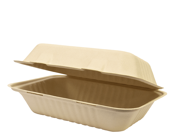 Enviroboard Large Snack Pack w/Hinged Lid, Natural