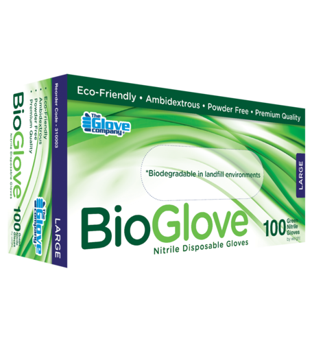 Nitrile Disposable Gloves Biodegradable MEDIUM - BioGlove