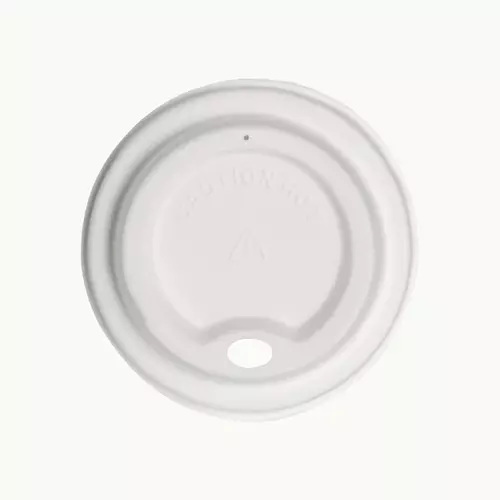 Paper Pulp EcoCup Lid - White 80mm - Ecoware
