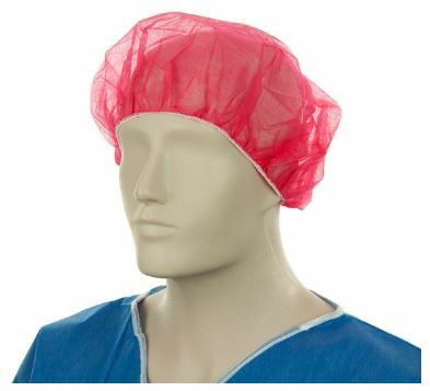 Bouffant Hats Polypropylene Red 61cm Carton 600 - Matthews